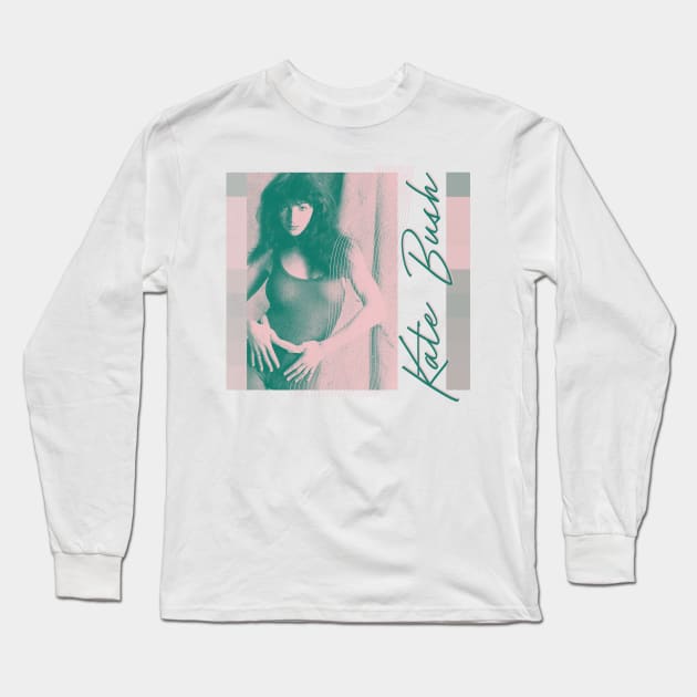 Kate Bush / Retro Aesthetic Style Fan Art Long Sleeve T-Shirt by unknown_pleasures